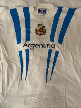 AFA Argentina National Team Vintage Souvenir Soccer Shirt, Sz Youth Extra Large
